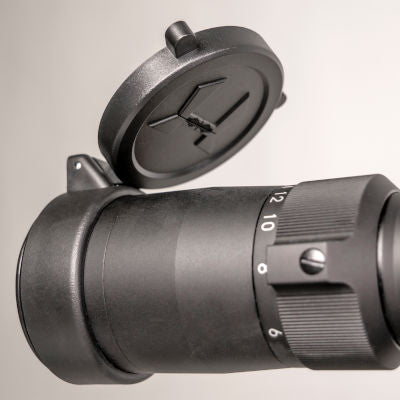 4-16X42 Blue Diamond Flip-up Scope Lens Caps - Huskemaw Optics, LLC - Long-Range Scopes and Optics