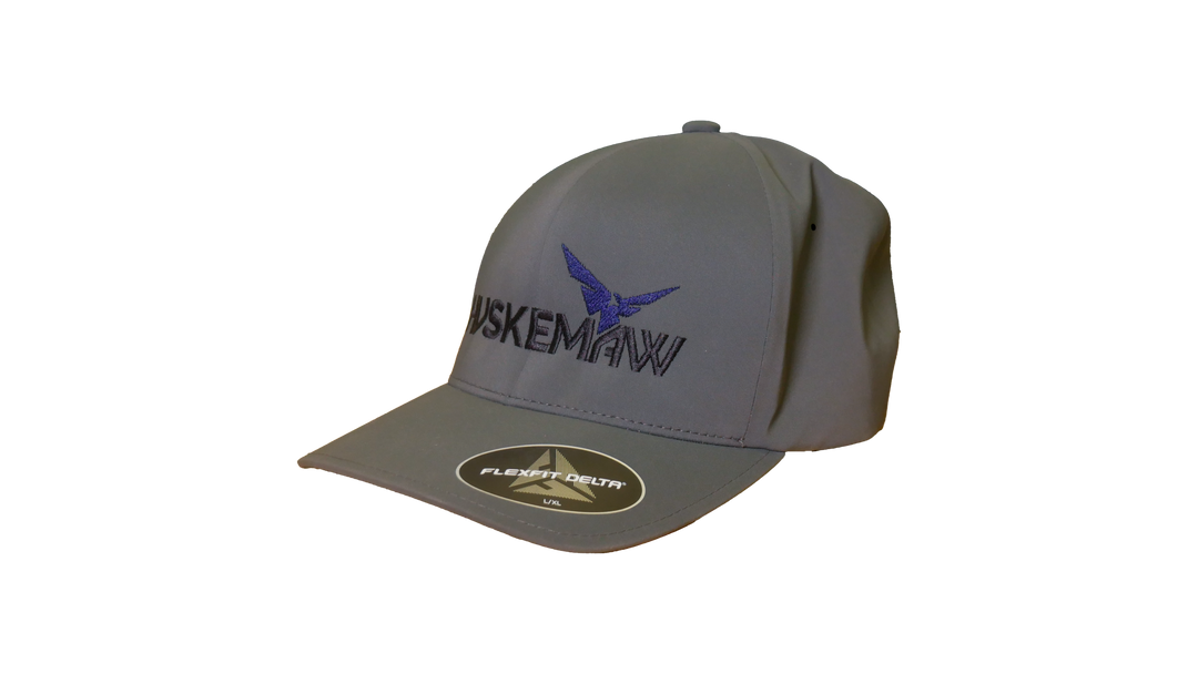 Gray Delta FlexFit Hat w/ Black Logo